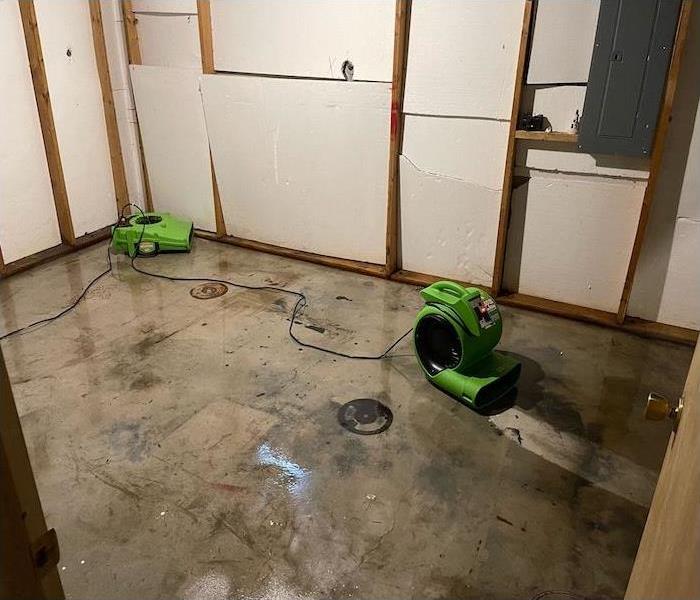 basement after a water damate